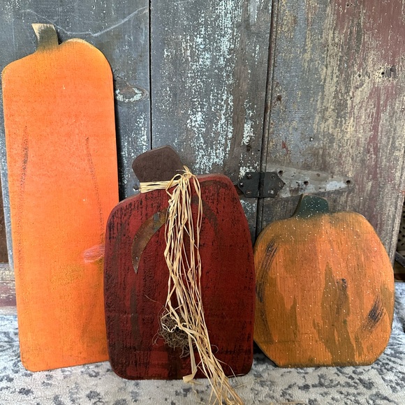 Other - Hand Crafted Wooden Pumpkin Lot